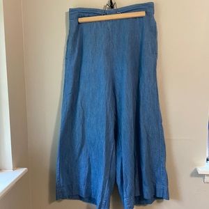 Large Tall Madewell Chambray Wide Leg Pants